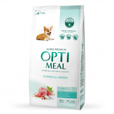 Сухий корм OPTIMEAL для цуценят всіх порід з ІНДИЧКОЮ 1,5 кг