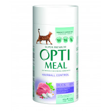 Сухий корм OPTIMEAL для дорослих котів з ефектом виведення шерсті з КАЧКОЮ 0,65 кг